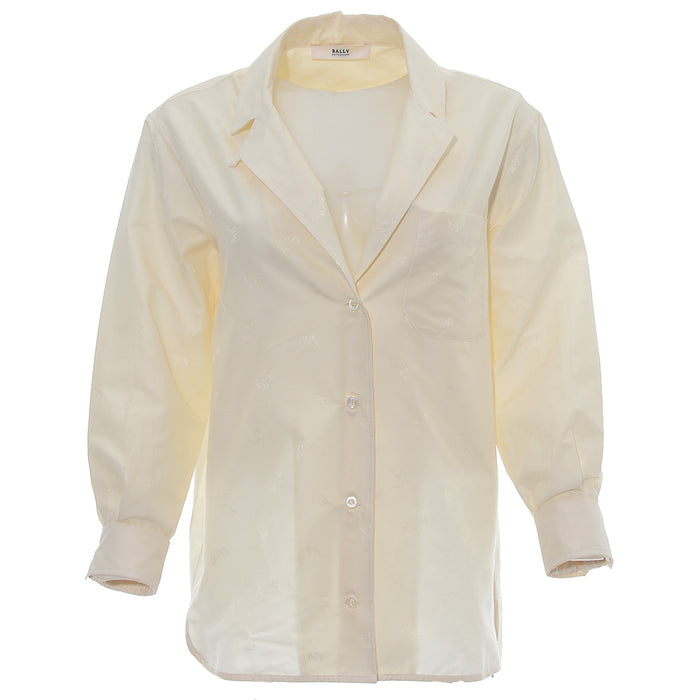 Bally Womens Button Up Shirt in White