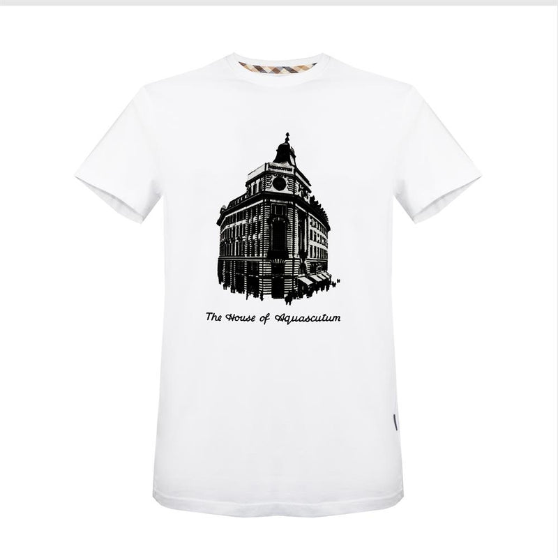 Aquascutum Mens "The House of Aquascutum" T-Shirt in White