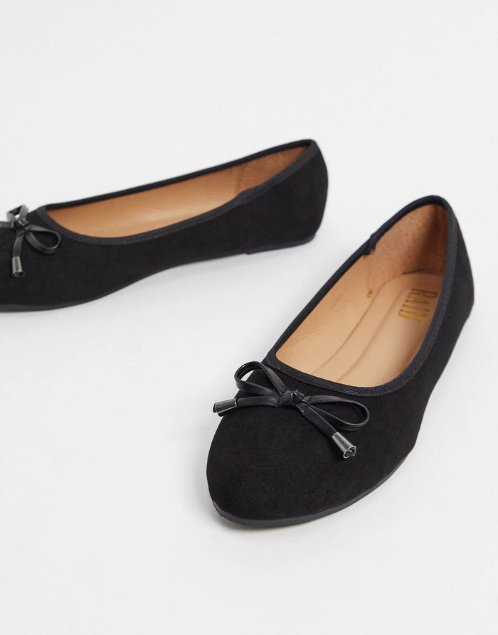 Raid Womens Wide Fit Emma Ballerina Flats In Black