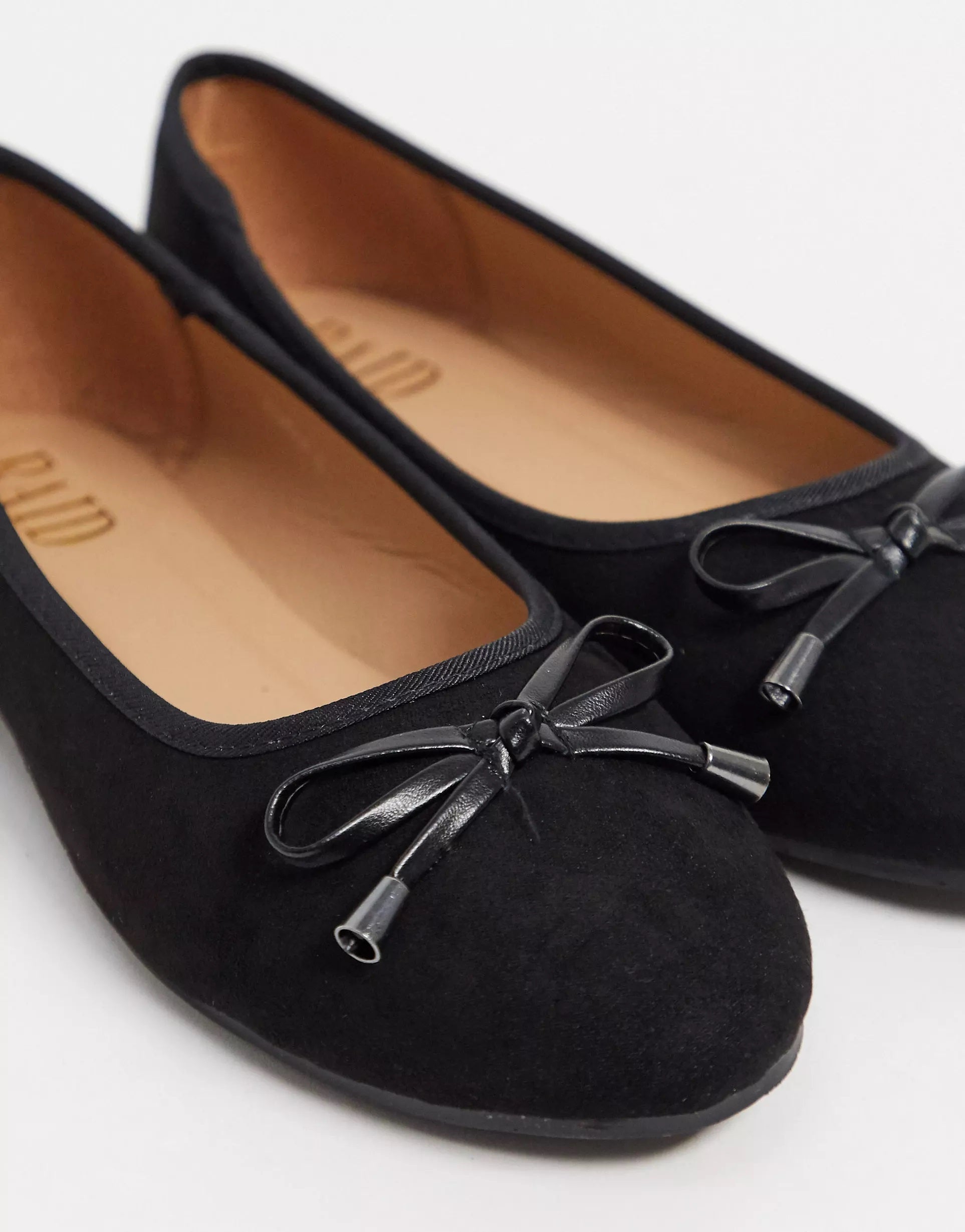 Raid Womens Wide Fit Emma Ballerina Flats In Black