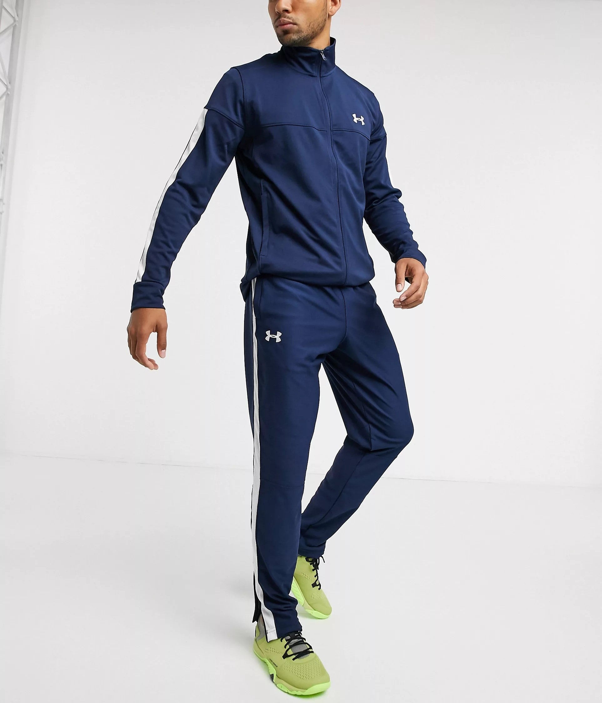 Under Armour Mens Sportstyle Pique Track Pants In Navy