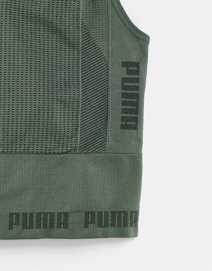 Puma Womens Training Seamless Sports Bra In Thyme