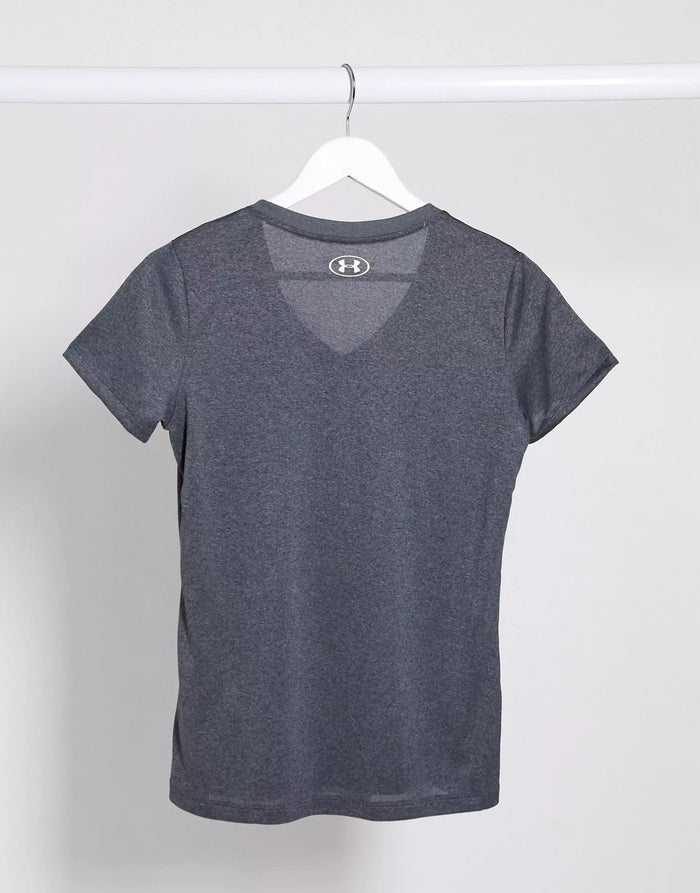 Under Armour Womens Training Tech V Neck T-Shirt In Grey
