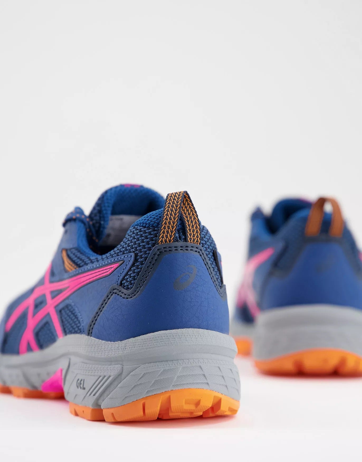 Asics blue clearance and pink trainers