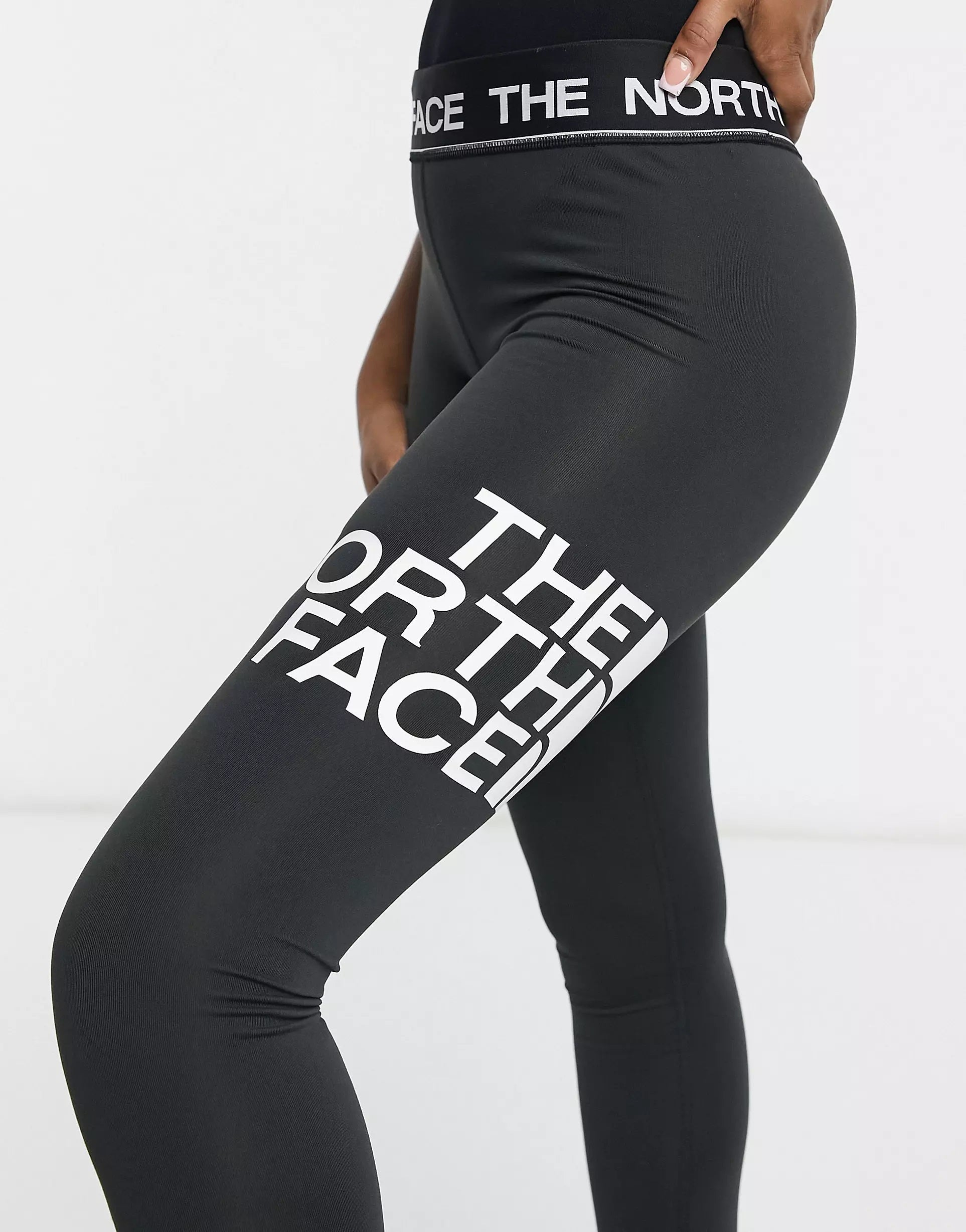 The North Face Womens Training Flex Mid Rise Leggings In Black