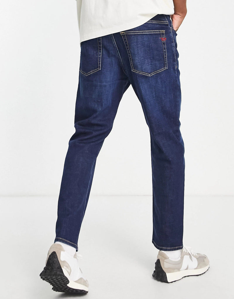 Diesel Mens D-Fining Tapered Jeans In Dark Wash