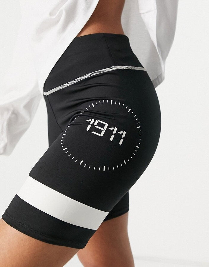 Fila Womens Digit Legging Shorts In Black