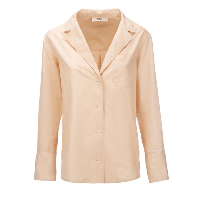 Bally Womens Button Up Shirt in Beige