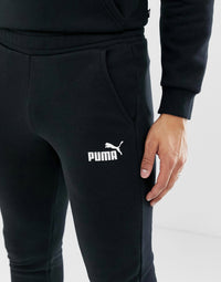 Puma Mens Essentials Small Logo Slim Joggers in Black