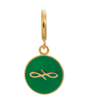 Endless Jewellery Green Endless Coin Gold Charm