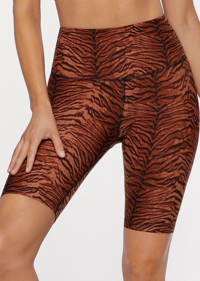 Lorna Jane Jungle Cat Midi Bike Short in Jungle Cat Print