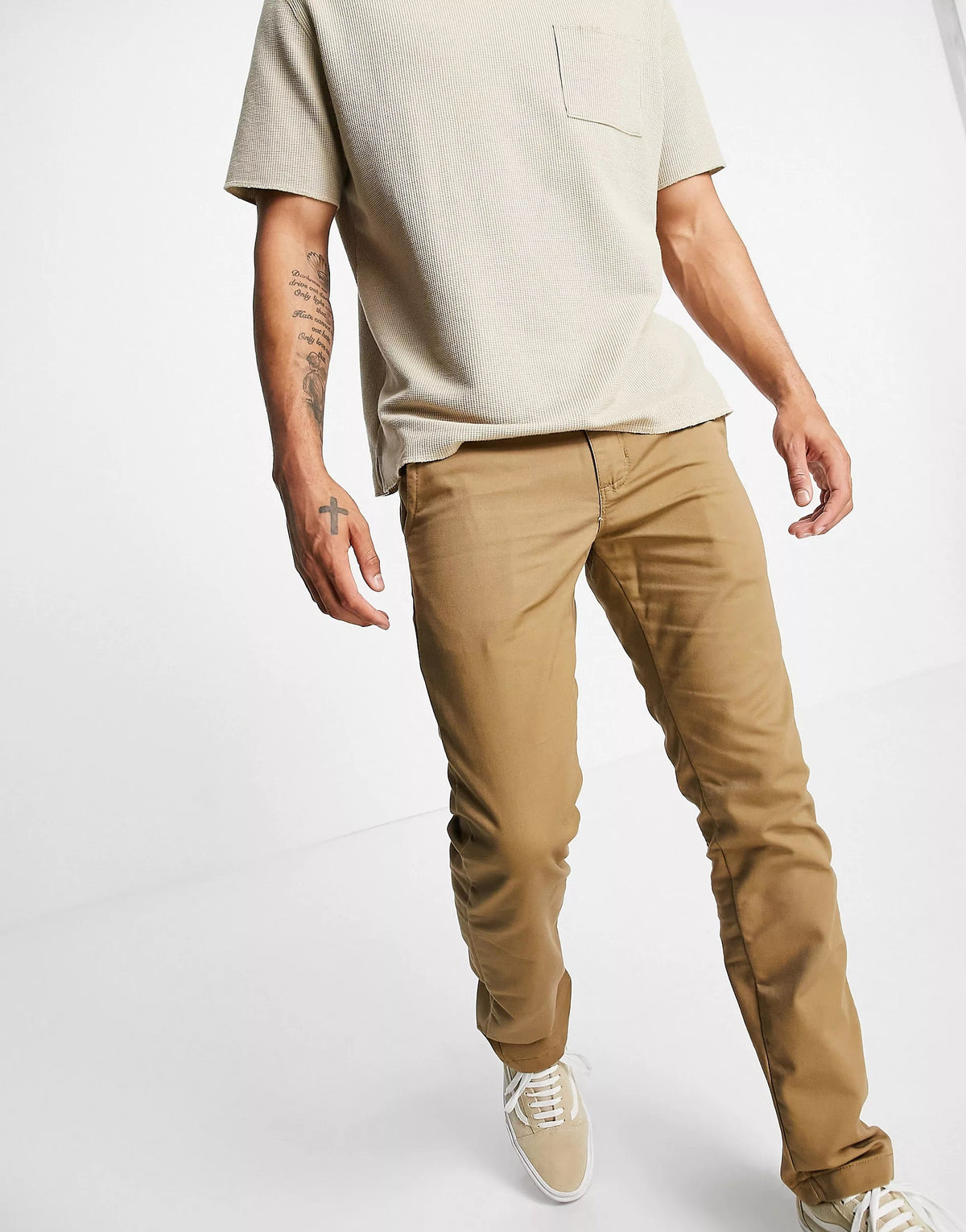 Vans Mens Authentic Stretch Chinos In Brown