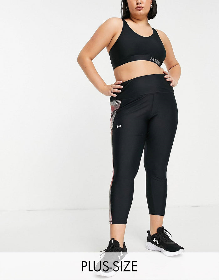 Under Armour Womens Plus Heatgear Leggings in Black
