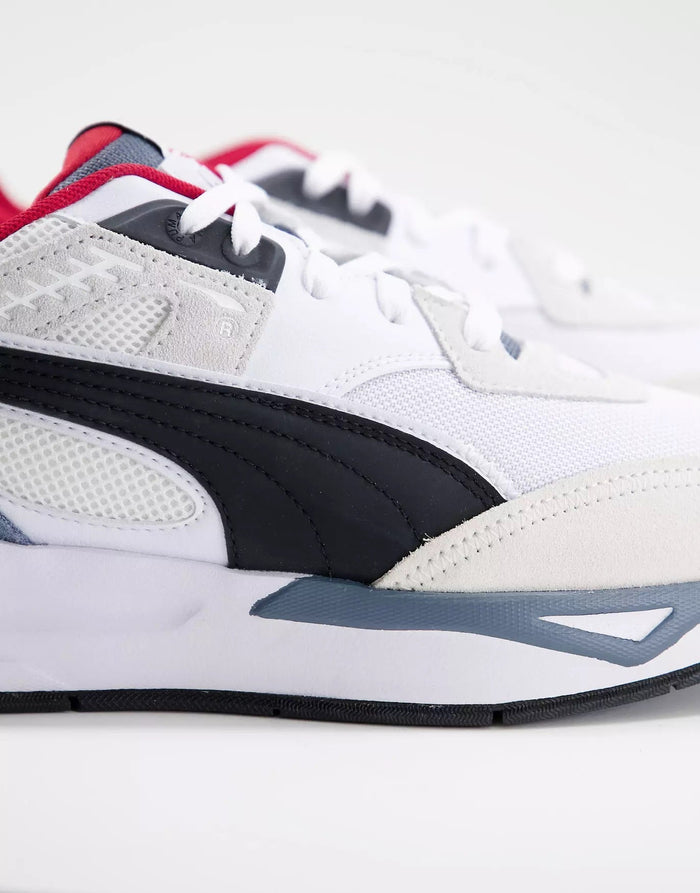 Puma Mens Mirage Sport Remix Trainers In White And Black