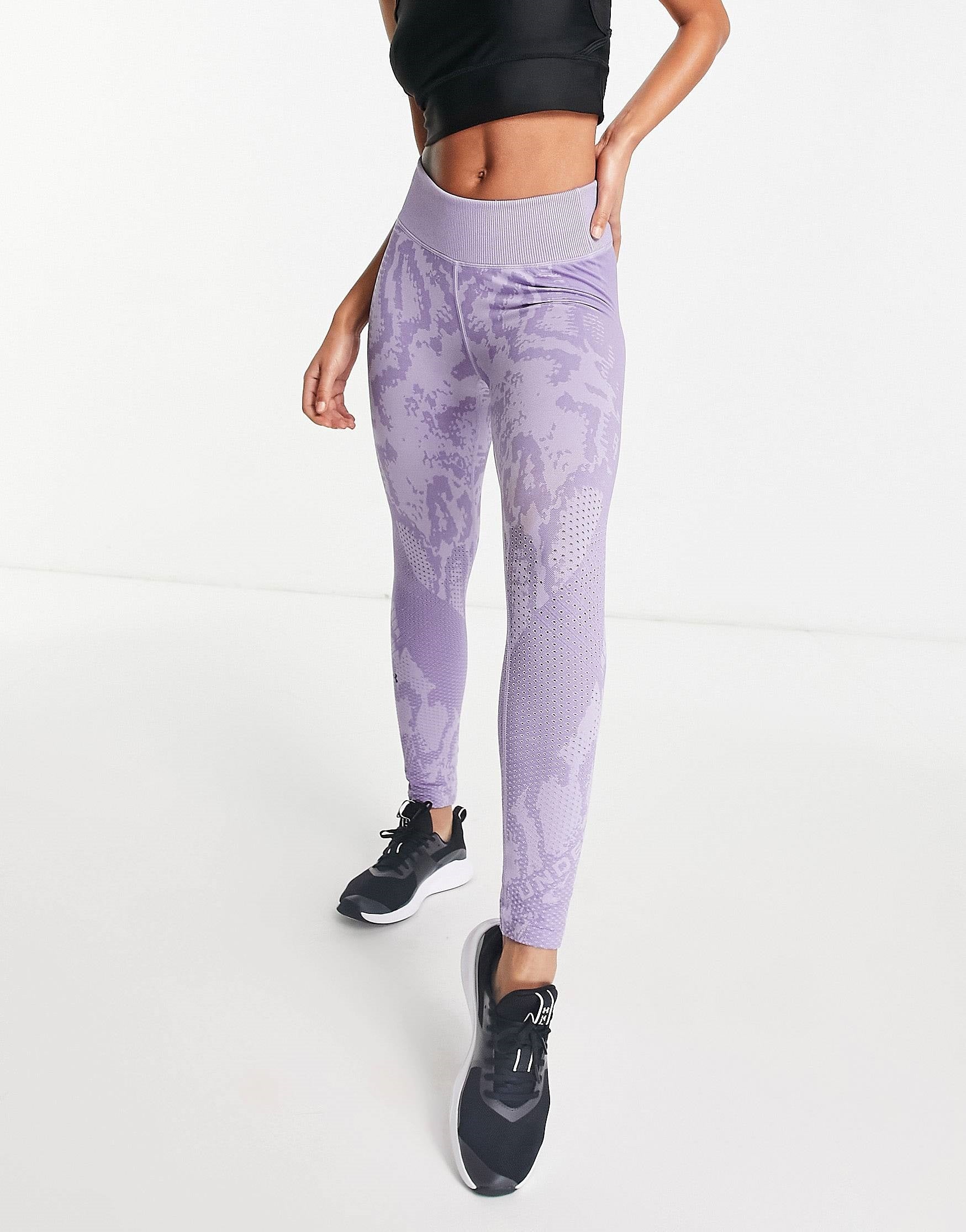 Under armour purple store leggings