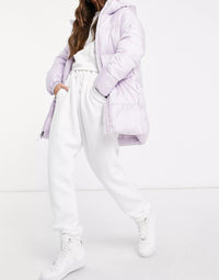 Columbia Womens Puffect Mid Hooded Jacket In Lilac