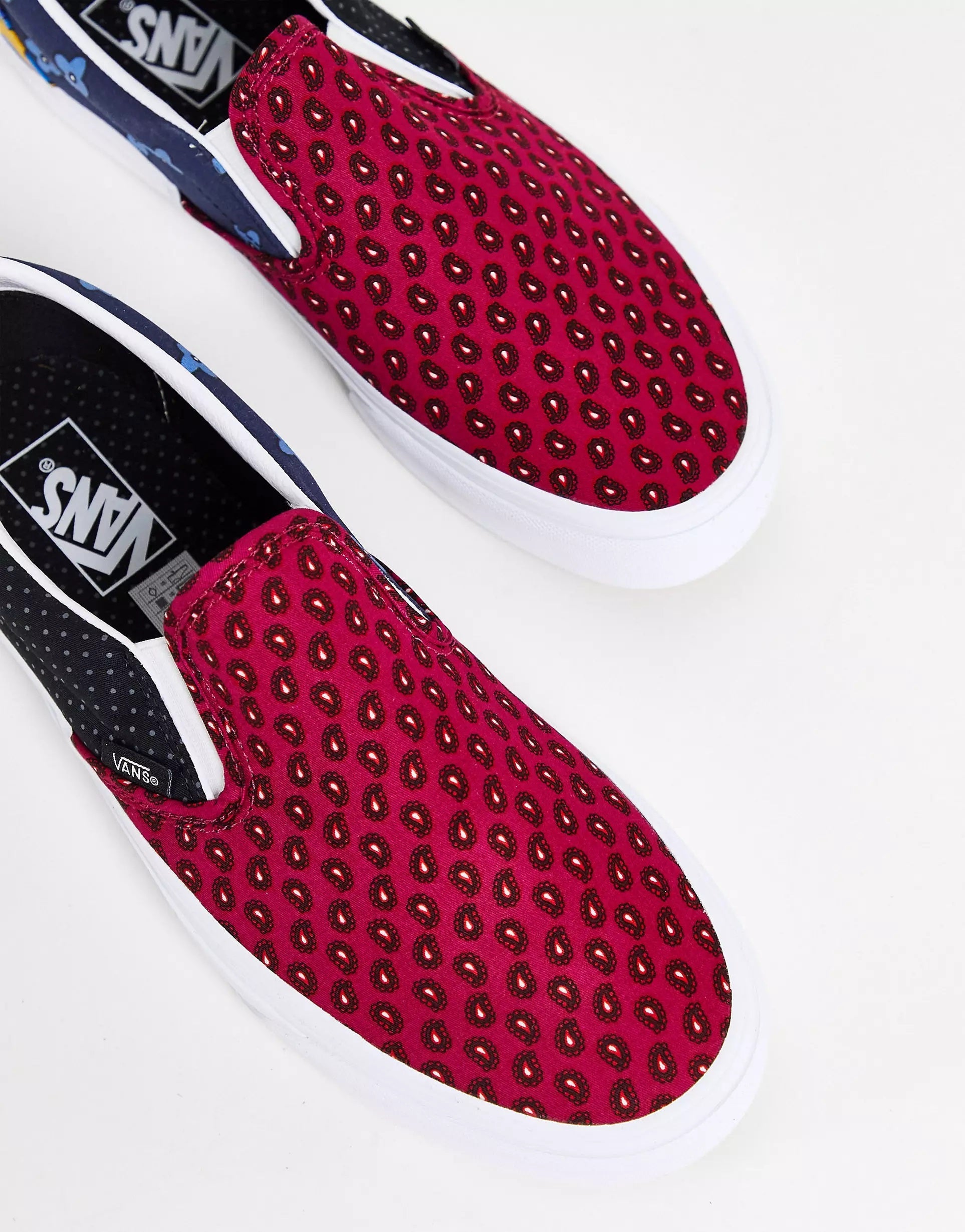 Polka dot store slip on vans