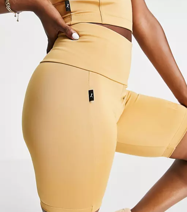 Puma Womens Infuse High Waisted Legging Shorts In Caramel