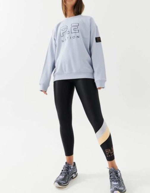 PE Nation Womens Heads Up Sweat in Grey