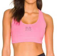 PE Nation Womens Half Time Sports Bra in Pink