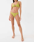 PE Nation Womens South Beach Bikini Top in Green