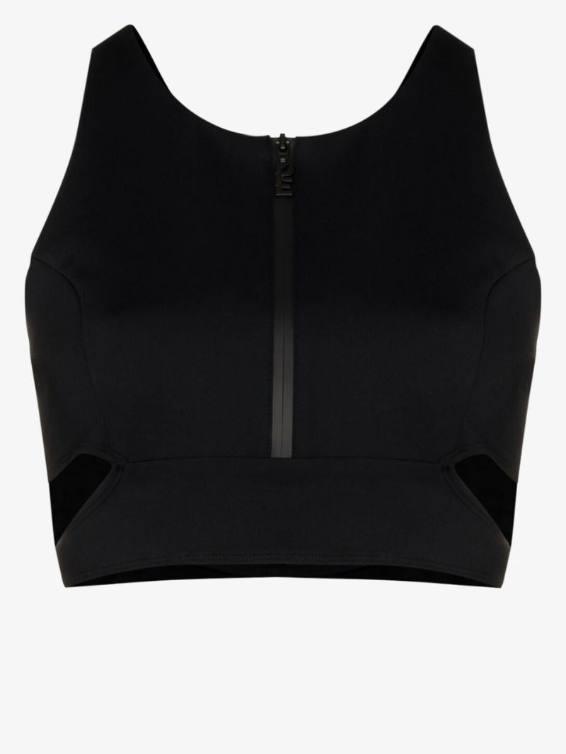 PE Nation Womens Mid Town Sports Bra in Black