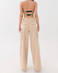 PE Nation Womens Combat Pant in Beige