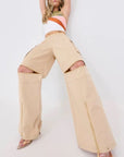 PE Nation Womens Combat Pant in Beige