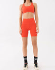 PE Nation Womens Rudimental Bike Short in Red