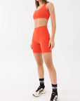 PE Nation Womens Rudimental Bike Short in Red