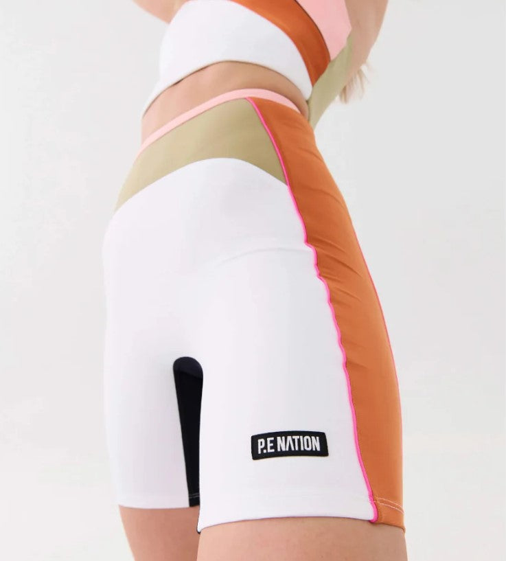PE Nation Womens Air Time Bike Short in White