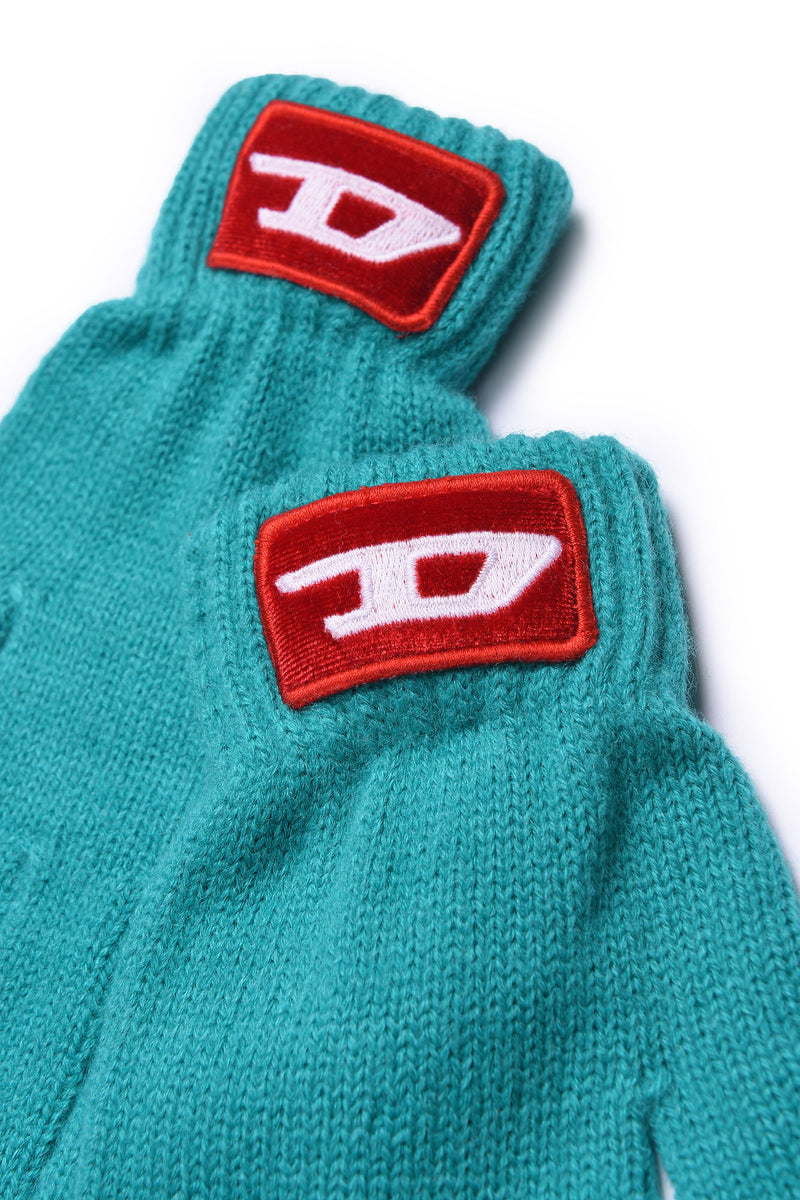 Turquoise Gloves with Black Tips