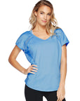 Lorna Jane Breeze Blue Synergy Lightweight Top in Blue