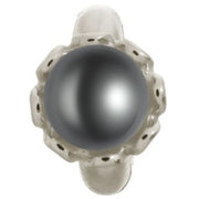 Endless Jewellery Black Pearl Flower Silver Charm