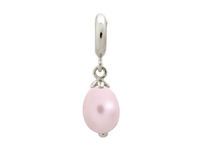 Endless Jewellery Rose Pearl Drop Silver Charm