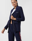 Lorna Jane It Girl Boyfriend Blazer in French Navy/White