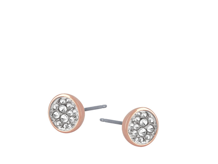 Guess ID Ladies Rose Gold Non Logo Earrings