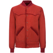 Bally Womens Suede Jacket in Red