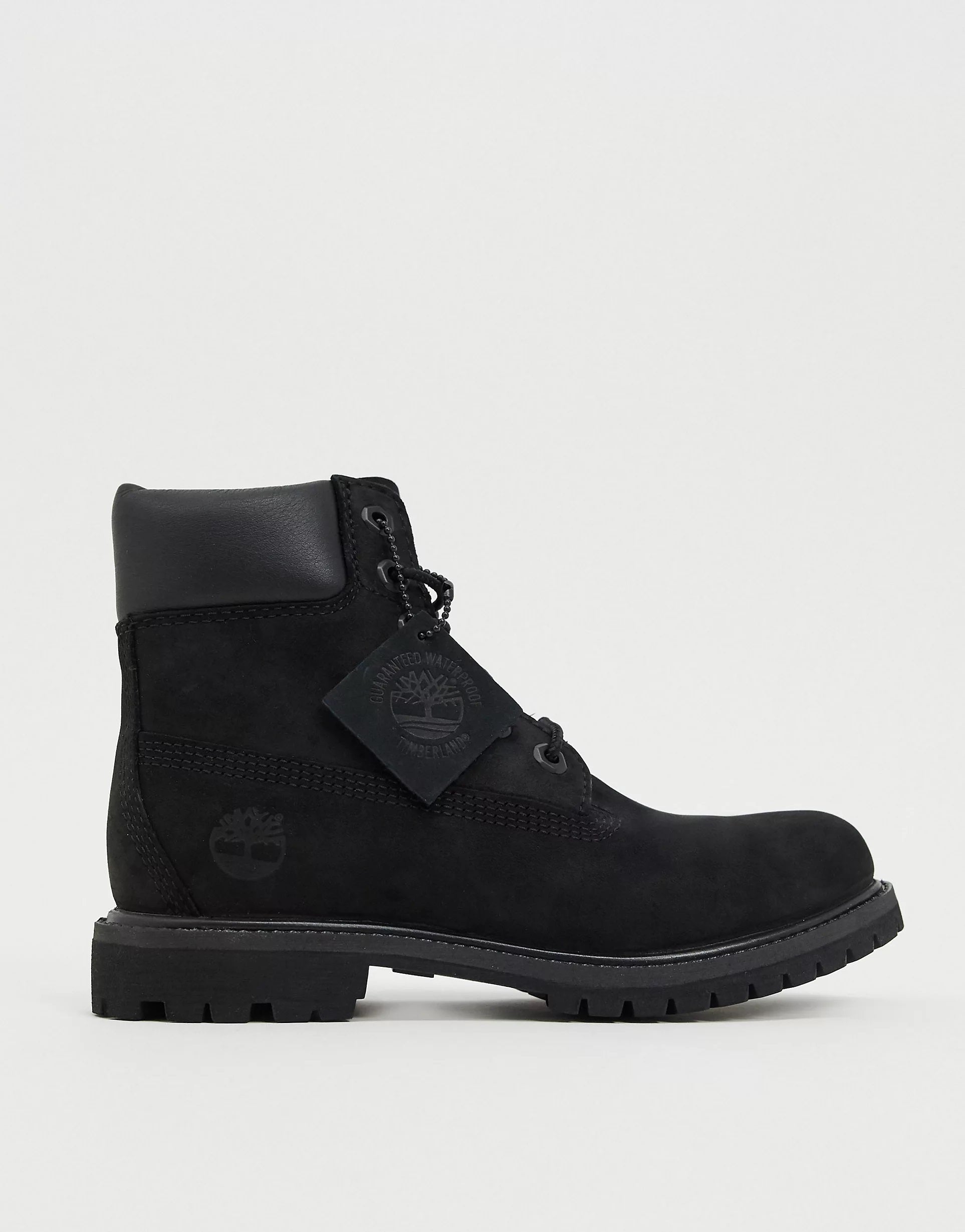 Black leather best sale timberlands womens