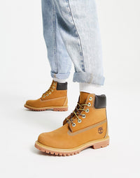 Timberland Womens 6 Inch Premium Lace Up Flat Boots In Rust