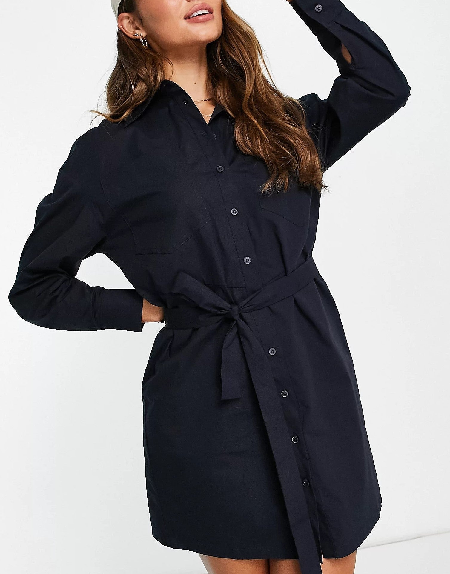 Mango navy outlet dress