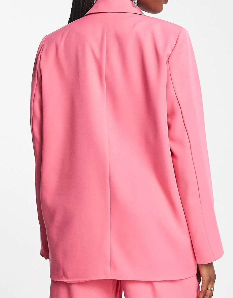 In The Style Womens Oversized Blazer Co Ord In Pink