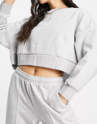 Puma Womens Oversized Boxy Sweatshirt In Grey