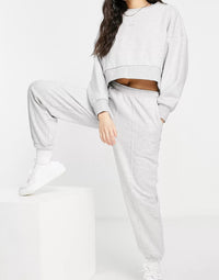 Puma Womens Oversized Boxy Sweatshirt In Grey