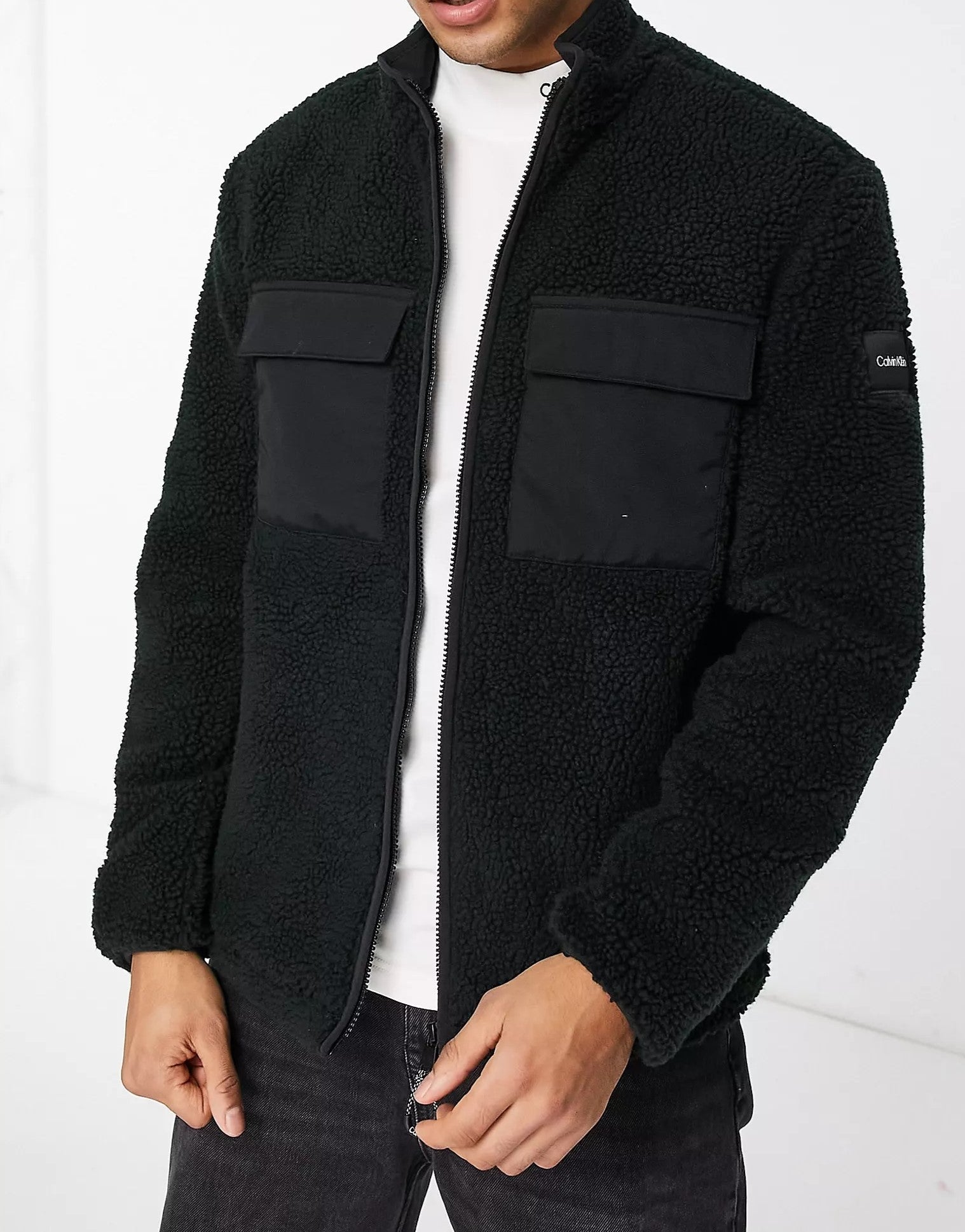 Calvin klein clearance fleece jacket men's