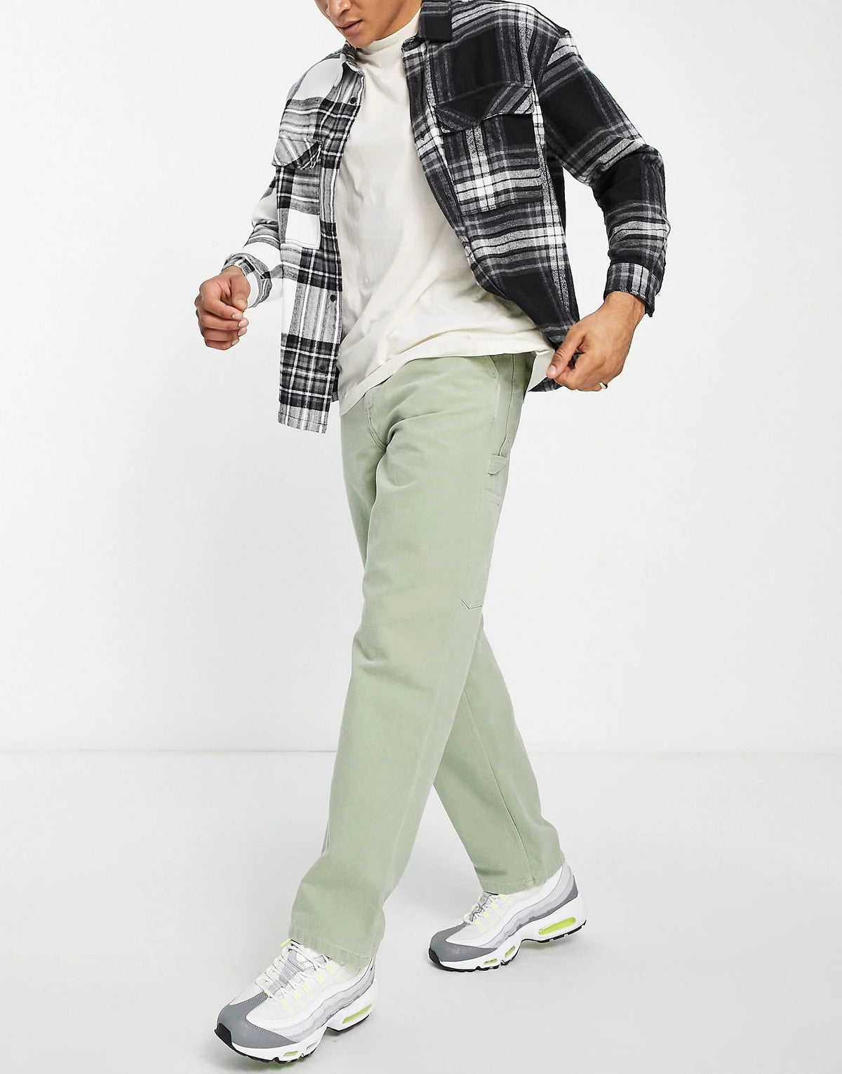 Carhartt Wip Mens Single Knee Worker Pant In Green