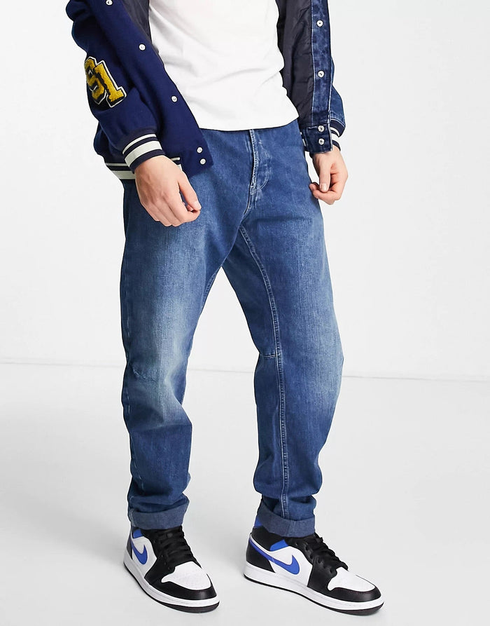 G-Star Mens Grip 3D Relaxed Tapered Jeans in Blue