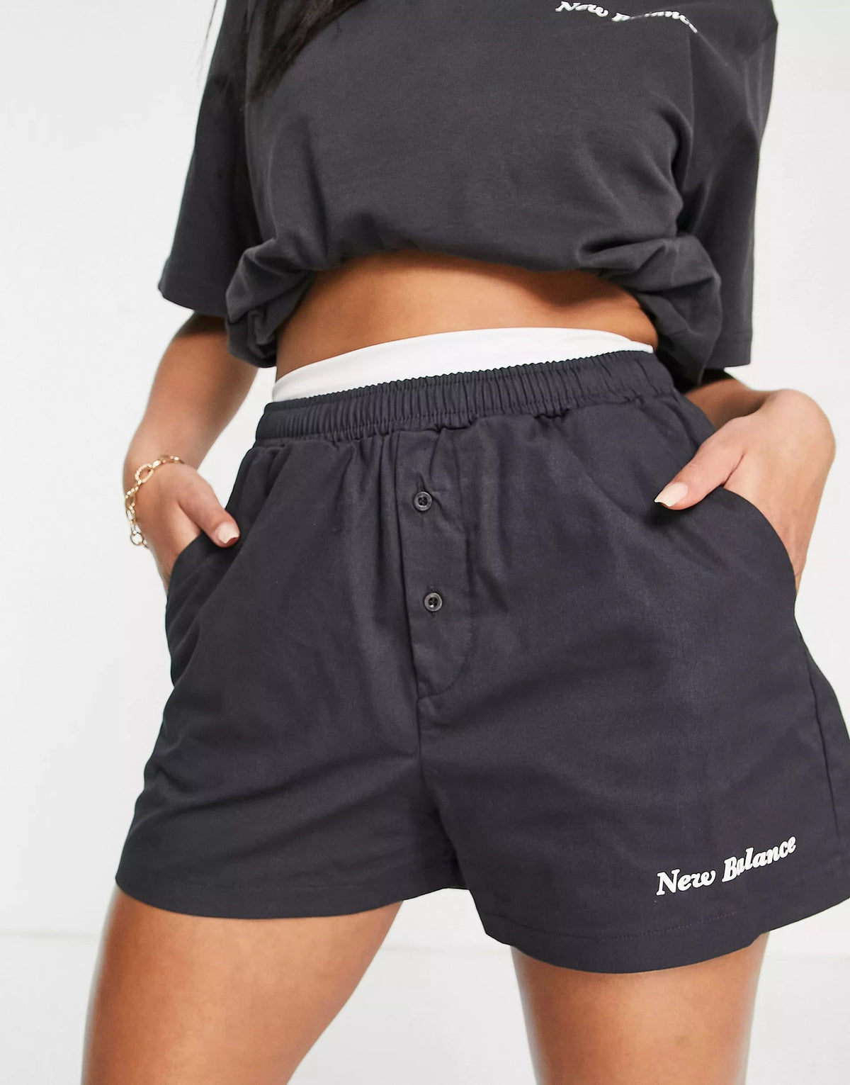 New Balance Mens 'Elevate Yourself' Unisex Shorts in Black