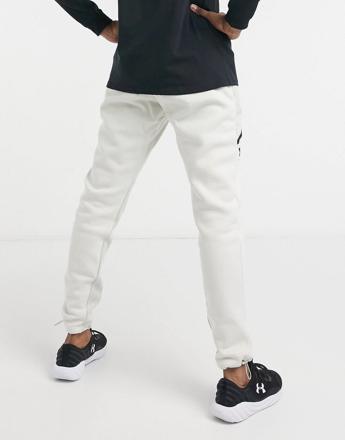 Under Armour Mens Training Rival Fleece Joggers in Neutral
