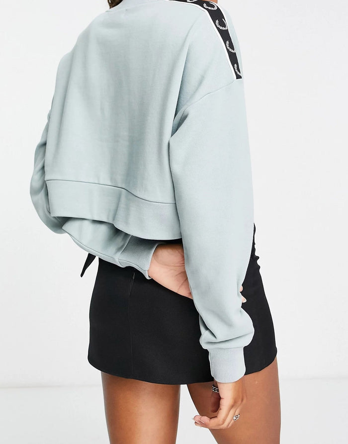 Fred Perry Womens Tapered Sweatshirt In Blue